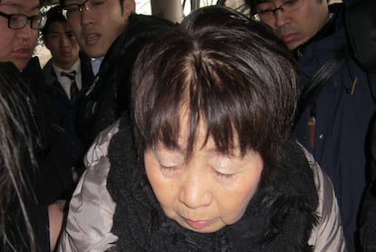 Chisako Kakehi, la 'Viuda Negra' japonesa, poco después de ser detenida en 2014.