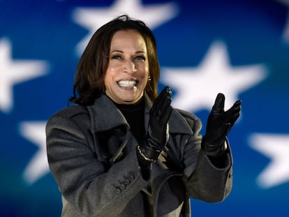 Kamala Harris, durante un mitin en Filadeldia, el 2 de noviembre.