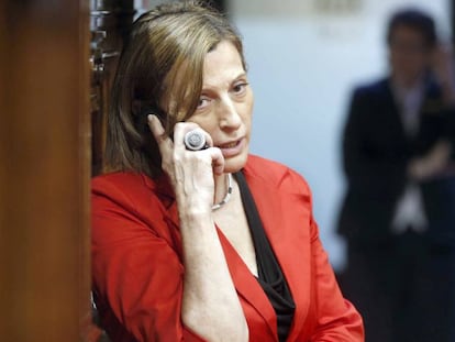 Carme Forcadell abans del ple del dimecres.