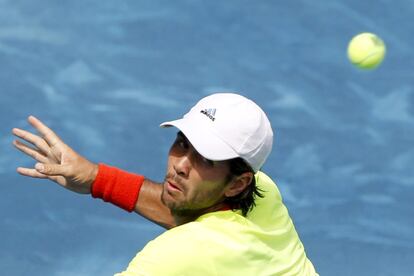 El tenista español Fernando Verdasco en su partido ante el checo Tomas Berdych.