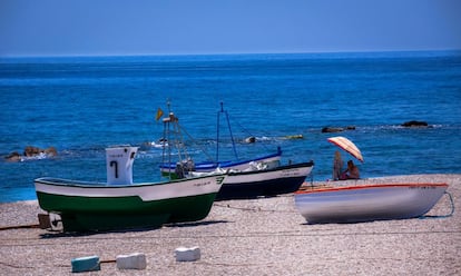 La playa-varadero de Castell de Ferro.