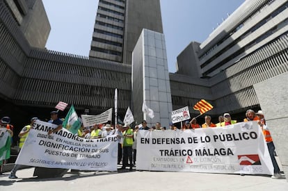 Concentración de los examinadores de tráfico el pasado 2 de junio.