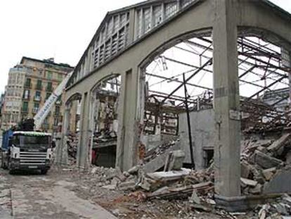 El Mercado de San Martín en proceso de derribo