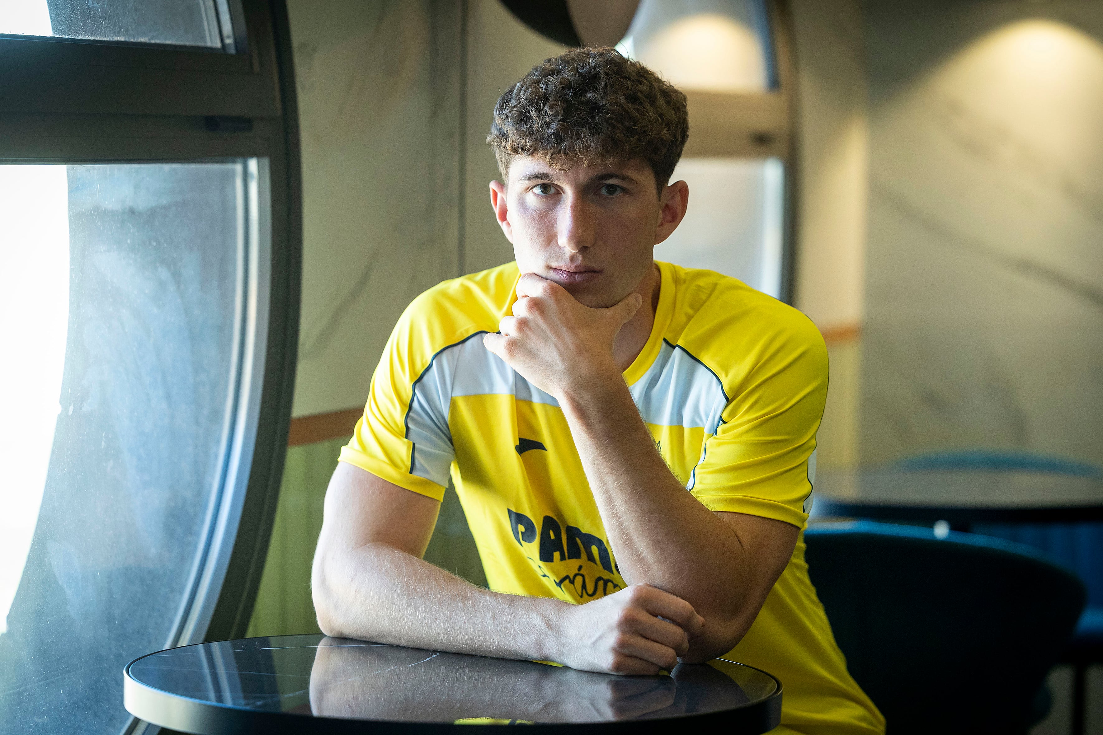 Pau Navarro en el Mini Estadio de la Ciutat Esportiva del Villarreal.