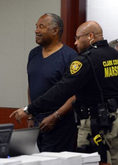 O. J. Simpson, a su llegada al tribunal.