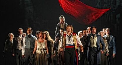 Un momento del musical 'Los miserables', en Madrid.