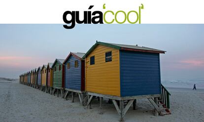 Casetas de baño multicolores en Muizenberg, la cuna del surf en Ciudad del Cabo.