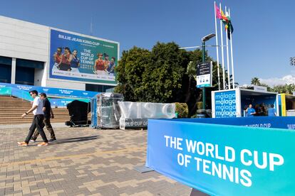 Preparativos para la celebración de las finales de la Billie Jean King en Málaga.