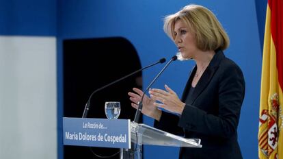 La ministra María Dolores de Cospedal interviene en los encuentros del diario La Razón.