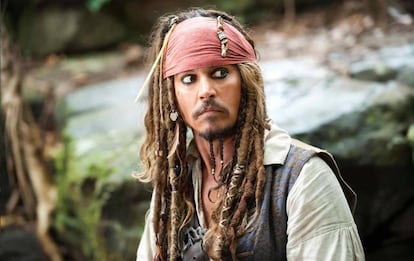 Johnny Depp interpreta a Jack Sparrow en 'Piratas del Caribe'.