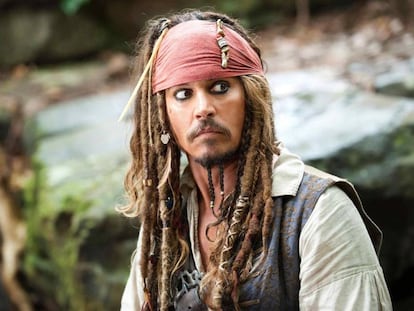 Johnny Depp interpreta a Jack Sparrow en 'Piratas del Caribe'.