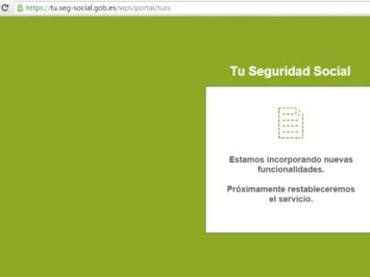 Captura de la web Tu Seguridad Social, en la que está alojado el simulador de pensiones.