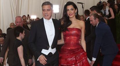 George Clooney y Amal Clooney.