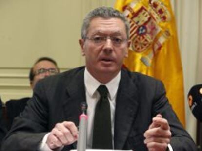 El ministro de Justicia, Alberto Ruiz-Gallard&oacute;n.