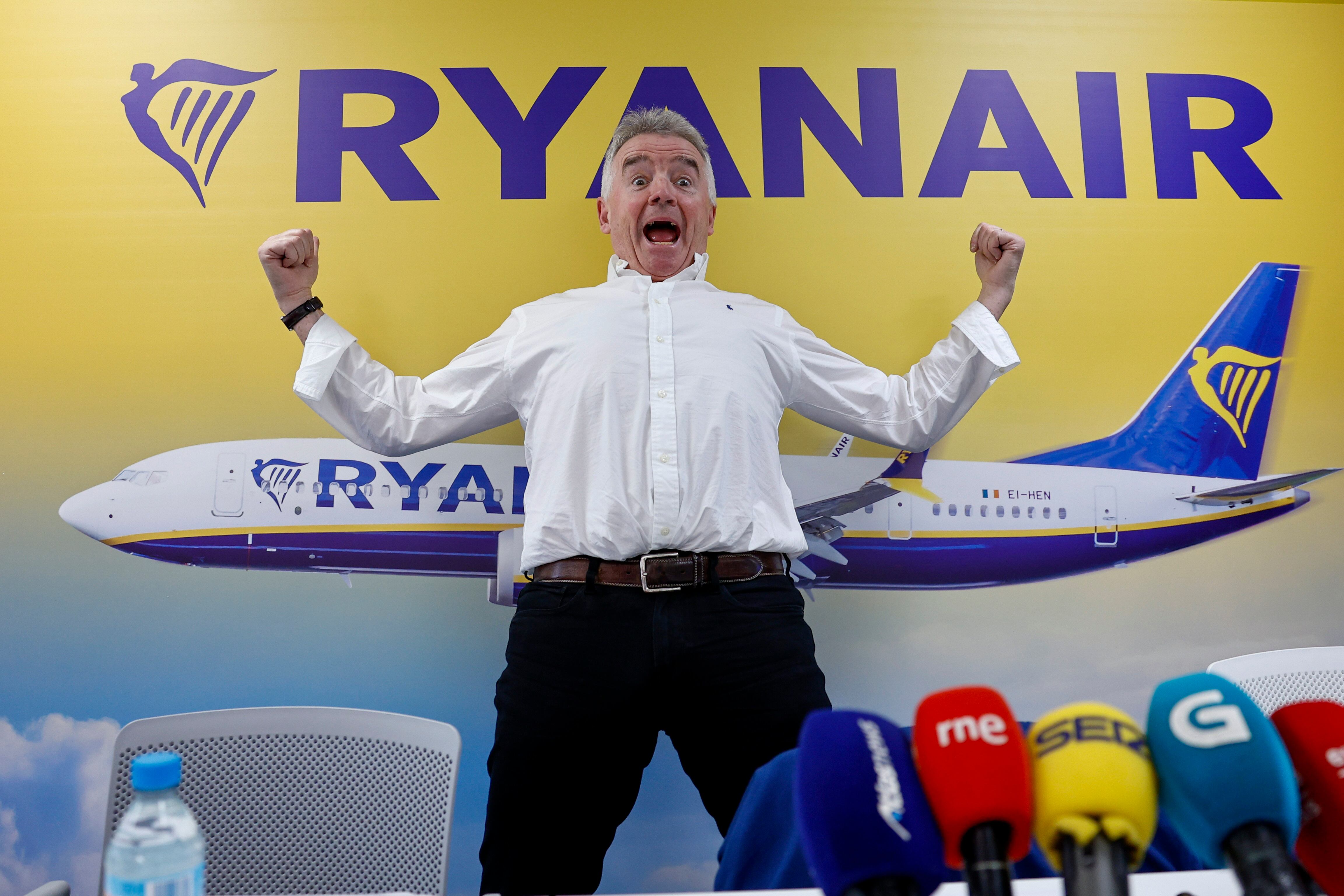 El consejero delegado del grupo Ryanair, Michael O'Leary, el miércoles en Madrid.