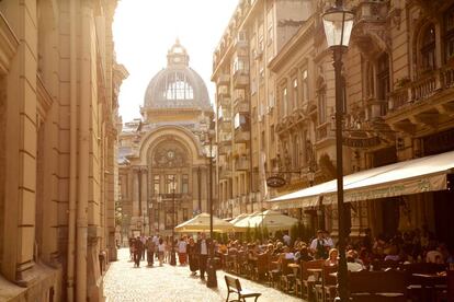 Imagen de la ciudad vieja de Bucarest.