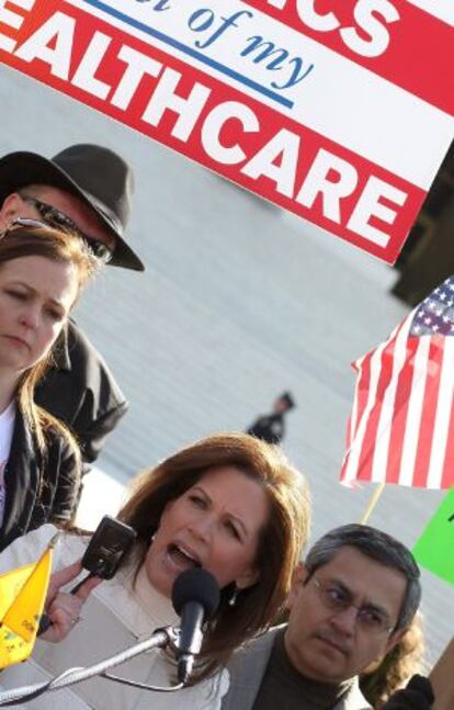 Michele Bachmann durante su discurso.