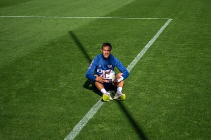 Óscar Trejo, el miércoles pasado en la ciudad deportiva del Rayo Vallecano.