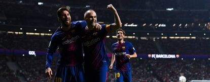 Messi, Iniesta y Sergi Roberto.
