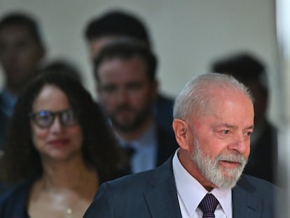 El presidente Lula este miércoles en un acto oficial en Brasilia.