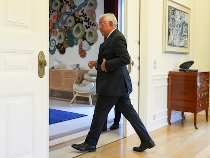 António Costa, tras anunciar su dimisión del cargo de primer ministro de Portugal, este martes en Lisboa.