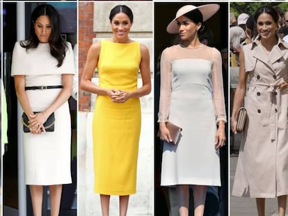 Meghan Markle, en distintos 'looks' como duquesa de Sussex.