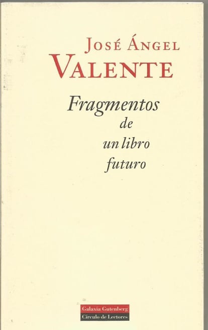 Viaje al interior de las sombras para encontrar la luz, 'Fragmentos de un libro de futuro' se cerró con la muerte de su autor y quedó como testamento literario de Valente. Un libro atravesado por la muerte y los colores del otoño que recoge la cima de su canto. / JORGE MORLA