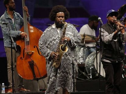 Kamasi Washington, líder de Throttle Elevator Music, en San Sebastián en 2017.