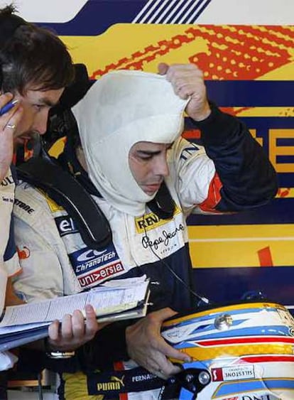 Fernando Alonso, tras sufrir el incidente en Jerez.