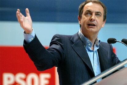 Zapatero, durante su discurso en la Convención Municipal del PSOE en San Sebastián.
