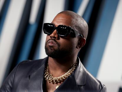 Kanye West en la fiesta de los Oscar de Vanity Fair, el 9 de febrero de 2020.