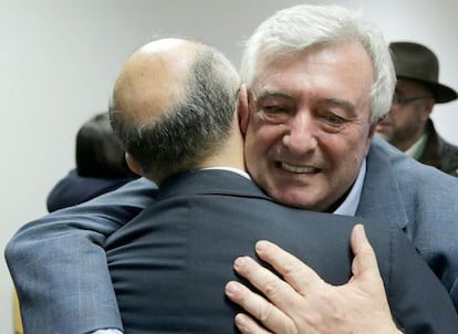 Juan Viaño, ayer tras vencer en las elecciones a rector de Santiago.
