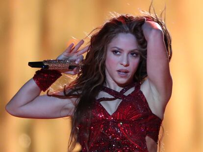 Shakira en la Super Bowl, en 2020.