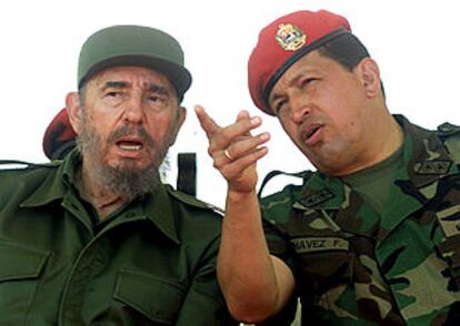 Hugo Chávez y Fidel Castro se encontraron ayer en la cumbre de la Asociación de Estados del Caribe.