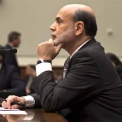 El presidente de la Fed, Ben Bernanke, en su comparecencia en el Congreso de EE UU
