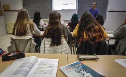 Una clase de ESO en un instituto público.