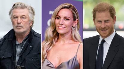 De izquierda a derecha, Alec Baldwin, Edurne y Enrique de Inglaterra.