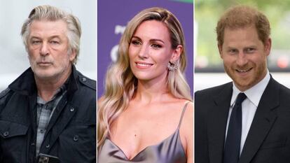 De izquierda a derecha, Alec Baldwin, Edurne y Enrique de Inglaterra.