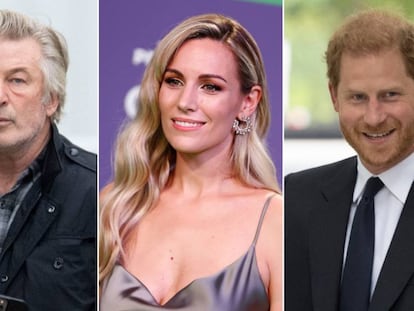 De izquierda a derecha, Alec Baldwin, Edurne y Enrique de Inglaterra.