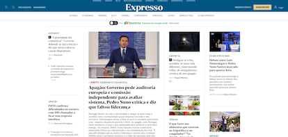 Captura del medio portugués 'Expresso'.