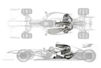 Los F1 de 2014 serán más pesados y con menor apoyo aerodinámico.