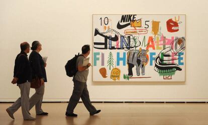 Obra de Basquiat en una exposición en el Guggenheim de Bilbao en 2015.
