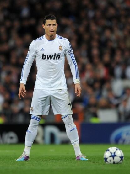 Cristiano, durante un partido de esta temporada.