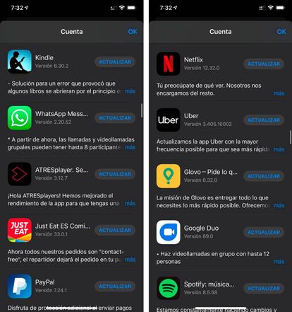 Actualizaciones de la App Store.