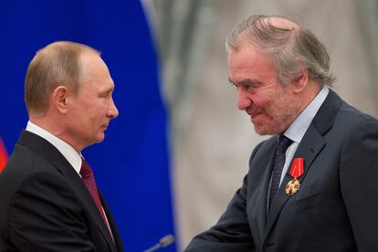 Russian President Vladimir Putin medal to then Mariinsky Theatre's Artistic Director Valery Gergiev