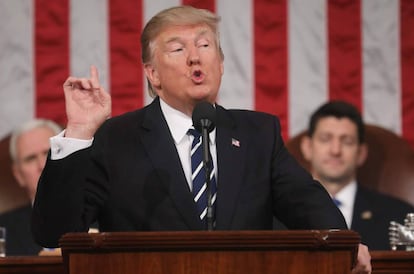 El presidente Donald Trump habla ante el Congreso 