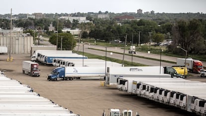 Unidade processadora de carne da JBS, paralisada, na localidade de Greeley (Colorado), nesta terça-feira.