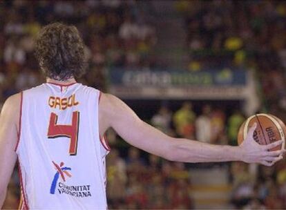 Pau Gasol, en el partido ante Lituania