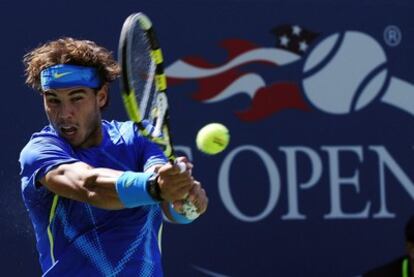 Nadal, durante el partido contra Muller.