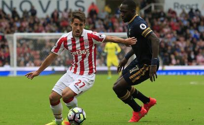 Bojan Krkic (27) durante un partido con el Stoke City.